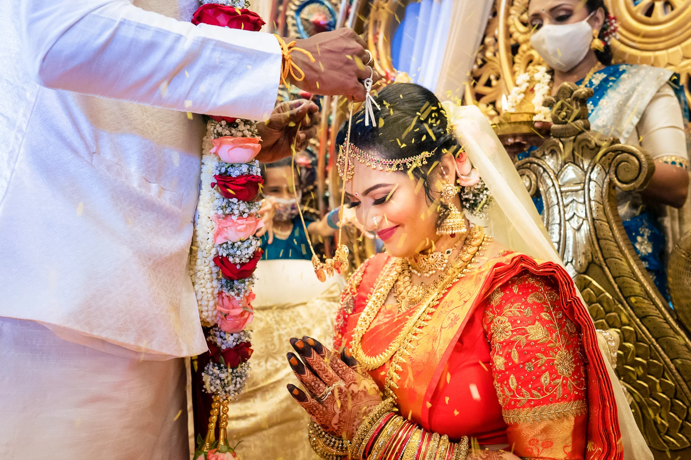 Tharaniraj & Seema photograph by Jacob's Artography